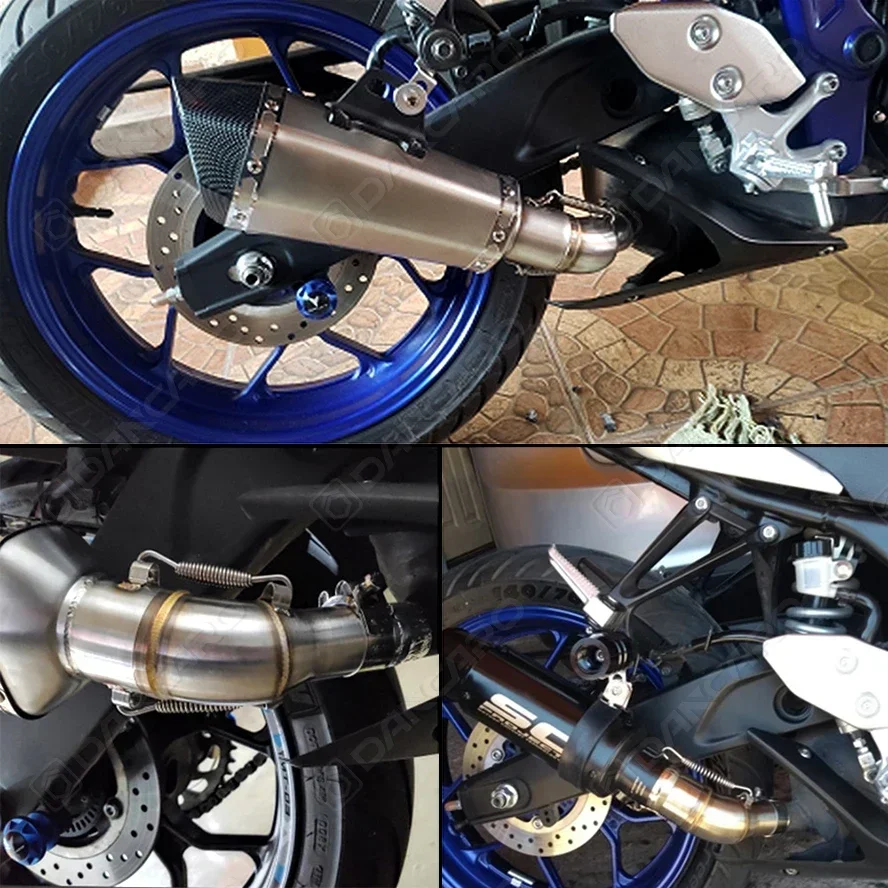 For YAMAHA YZF-R3 R25 MT-03 2015-2022 2021 Exhaust Pipe Middle Link Slip on Tubo de Escape Muffler System Motorcycle Accessories