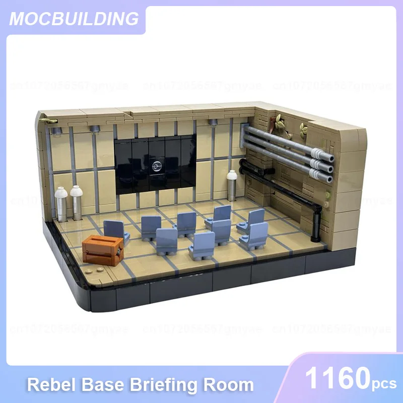 Yavin IV Rebel Base Briefing Room Diorama MOC Building Blocks DIY Assemble Bricks Architecture Display Model Collect Toys Gifts