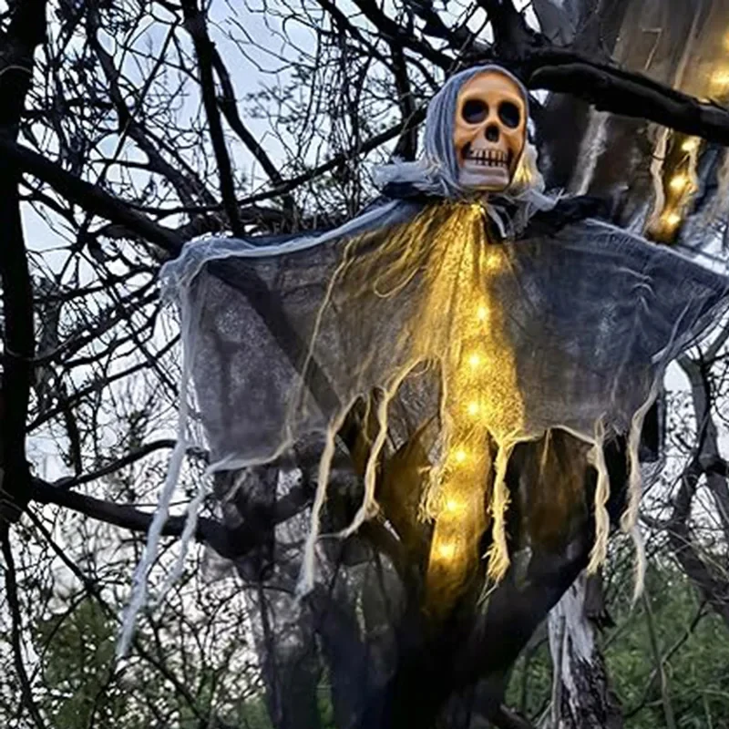 

Halloween Decorations Horror Hanging Ghost Skull Skeleton Prop Perfect for Home Outdoor Yard Party Supplies Festival Decorations