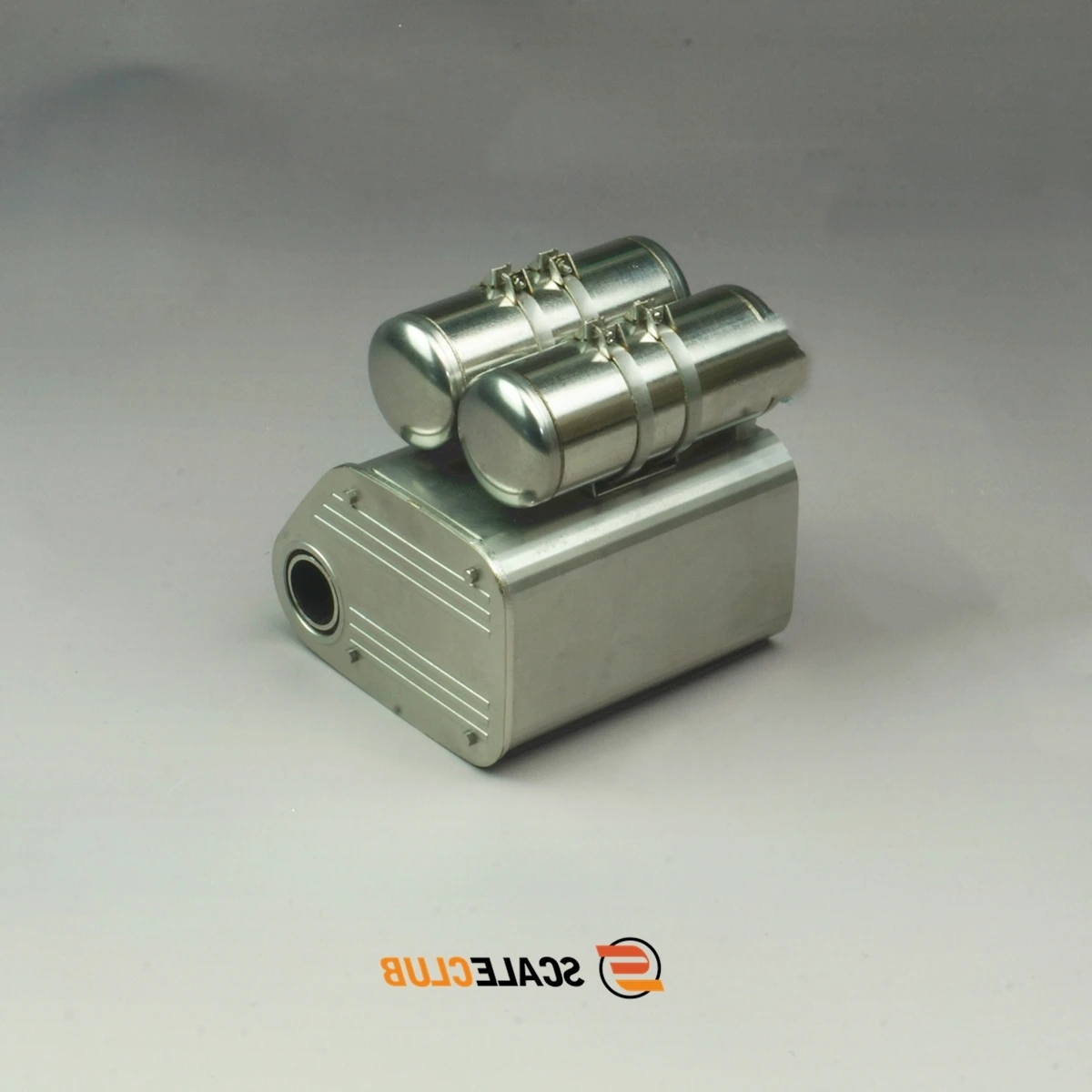 Tanque de escape de Metal para Tamiya RC Scania Man Actros Volvo Benz, remolque de Control remoto, camión europeo, piezas de juguete, 1/14