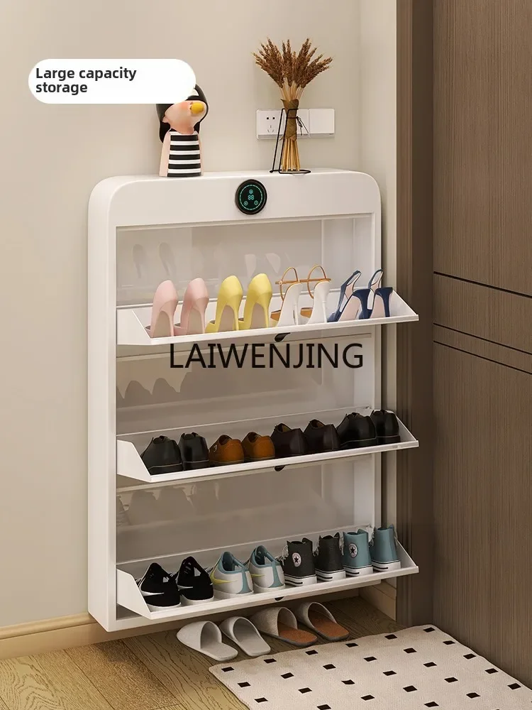 HLZ ultra-thin shoe cabinet intelligent home entrance indoor multi-function tipping bucket shoe rack