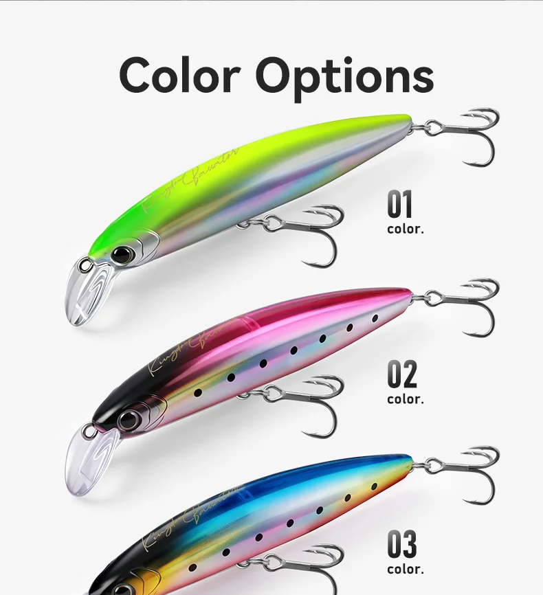 KINGDOM Basstaor Sinking Minnow Hardbait Wobbler 80mm 21g 93mm 30g Weitwurfköder für Barsch, Hecht, Lachs, Forelle, Swimbait – Detail 10