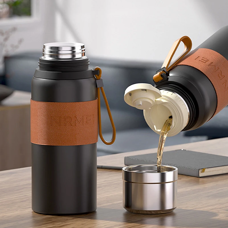 

304 Stainless Steel Vacuum Insulated Water Bottle Double Wall Flask Leak Prevention Thermal Tumbler for Office Coffee Home Use