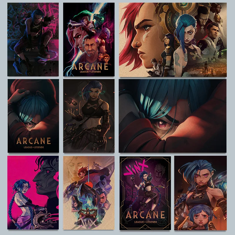 Arcane L-LOL League of Legends Classic Animation Character Game Poster Print Wall Art Pictures Canvas Painting Room Home Decor