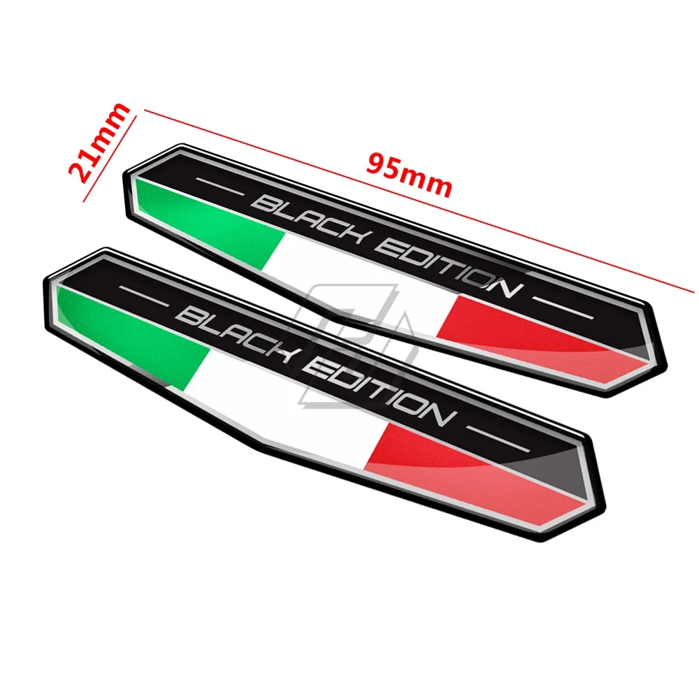 3D Motorbike Italy Flag Sticker Italia Black Edition Decals Car Styling Motorcycle Italia Stickers