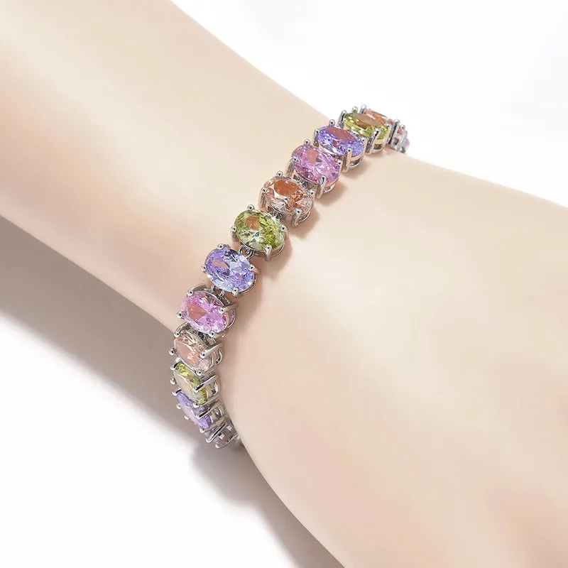 Cubic Zirconia Tennis Bracelet Iced Out Chain Bracelets For Women Men Silver Color Men Bracelet CZ Chain Homme Jewelry
