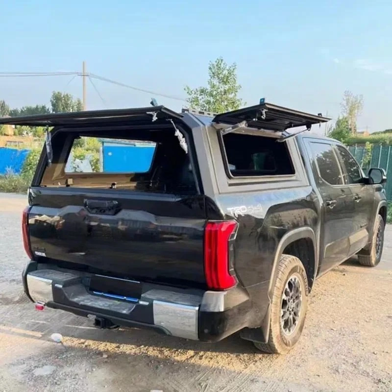 4x4 Aluminum Hard Cover Camper Waterproof Pickup Truck Tonneau Cover Hinged Locking Tailgate Canopy Tundra 6.5ft