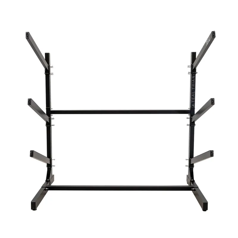 Floor-mounted kayak hard boat display stand, surfboard storage stand