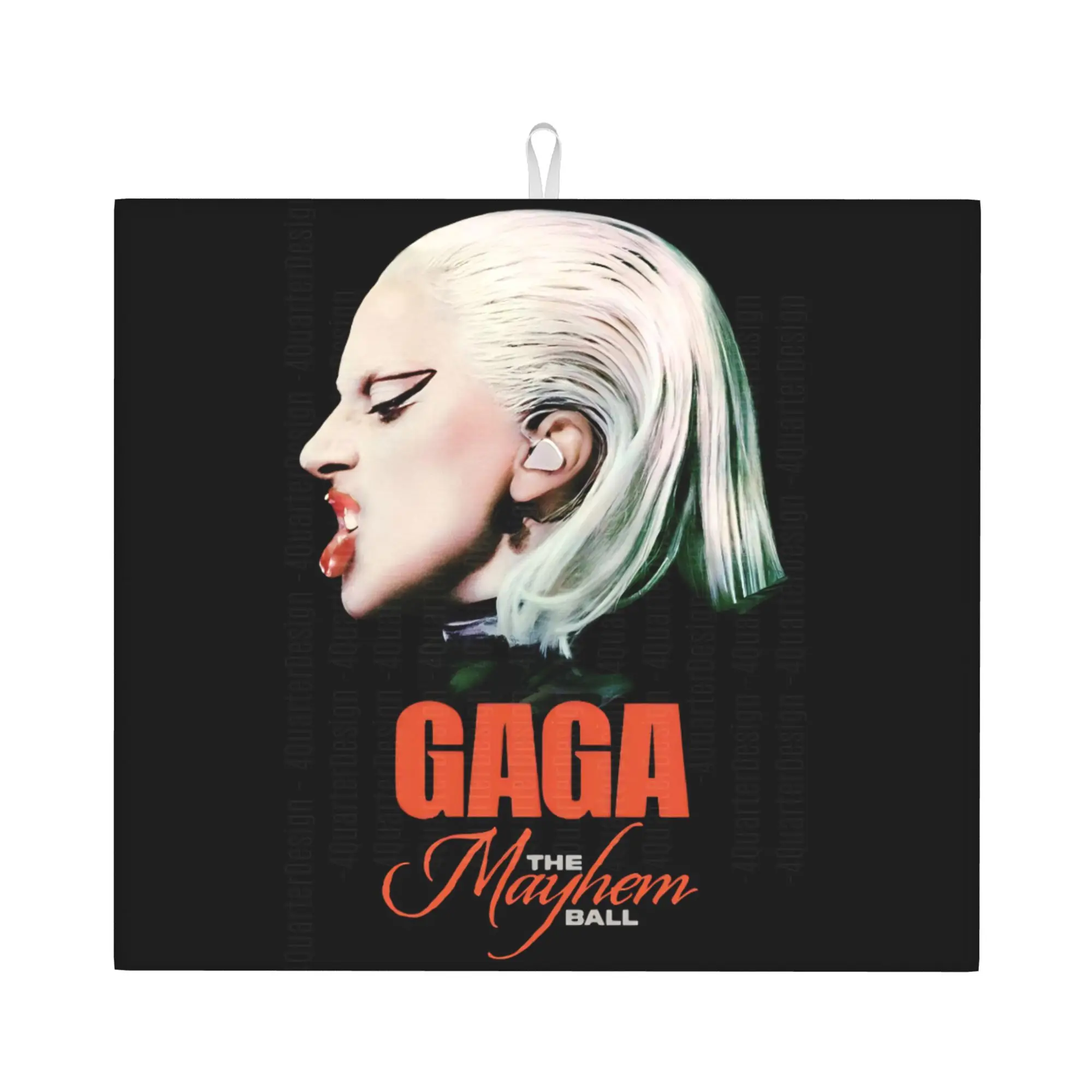 Lady Gaga Mayhem Music Singer Non‑Slip Waterproof Absorbent Barware Tableware Oil Proof Reusable Bathroom Drying Mat For Kitchen