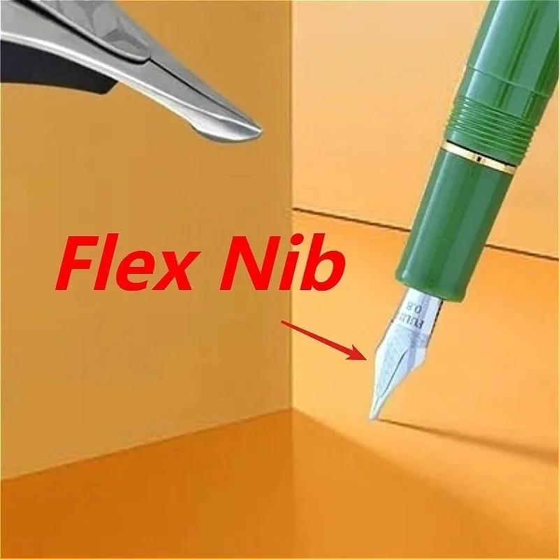Balaoye Luxury Pen Gift Pocket Mini Solid Wooden Fountain Pens Flex Nib F/MB Gift Box Set with Perfect for Birthday Festival Pen