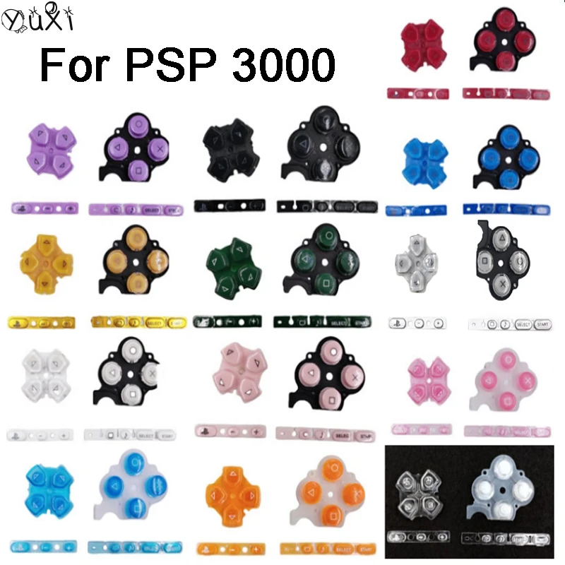 YuXi 1SET For PSP3000 Left Right Button Set Home Start D-pad Direction Volume Button Key Game Controller Replacement Accessories