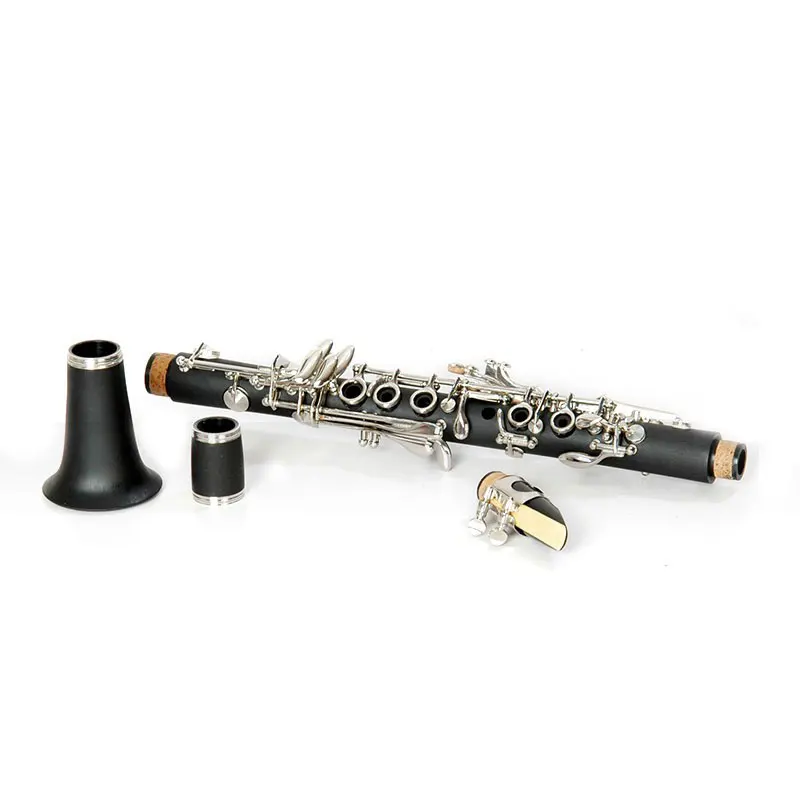 High Quality E-tuned Children's Clarinet With Bakelite Nickel Plated Performance Grade Small Black Pipe Manufacturer's Supply