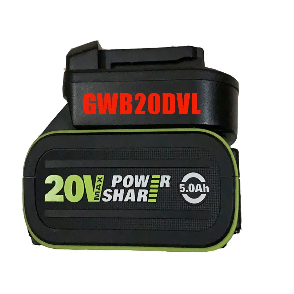 

Battery Adapter Converter for Devon Power Tools GWB20DVL Battery Converter for 20V Worx 5-pin Connector Green Lithium Batteries