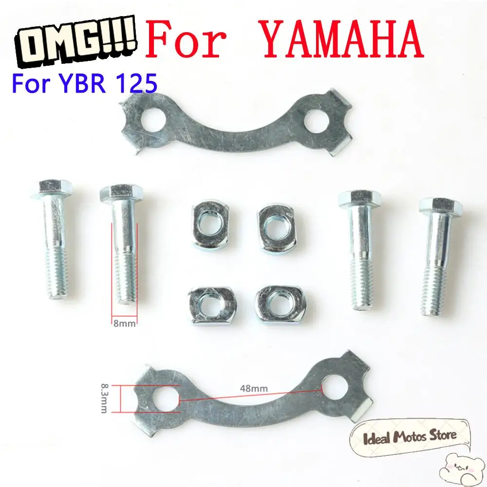 

For Yamaha YBR125 YBR 125 2005 - 2025 Motorcycle Rear Sprocket Retainer Bolts Kit Anti Vibration Lock Nut Washer Set Parts