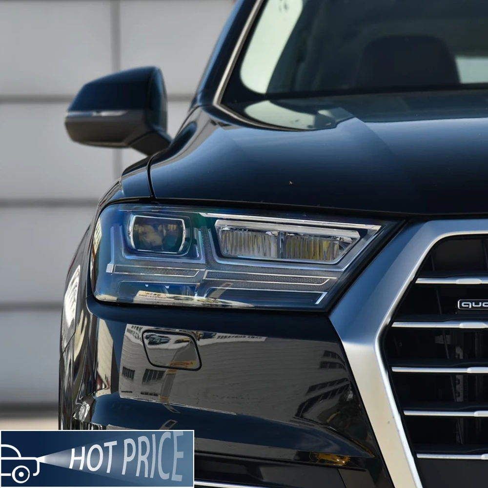 لأودي Q7 2016-2019 مجموعة المصابيح الأمامية للسيارات ترقية LED المصابيح الأمامية العارض عدسة التوصيل والتشغيل أدوات السيارات الملحقات