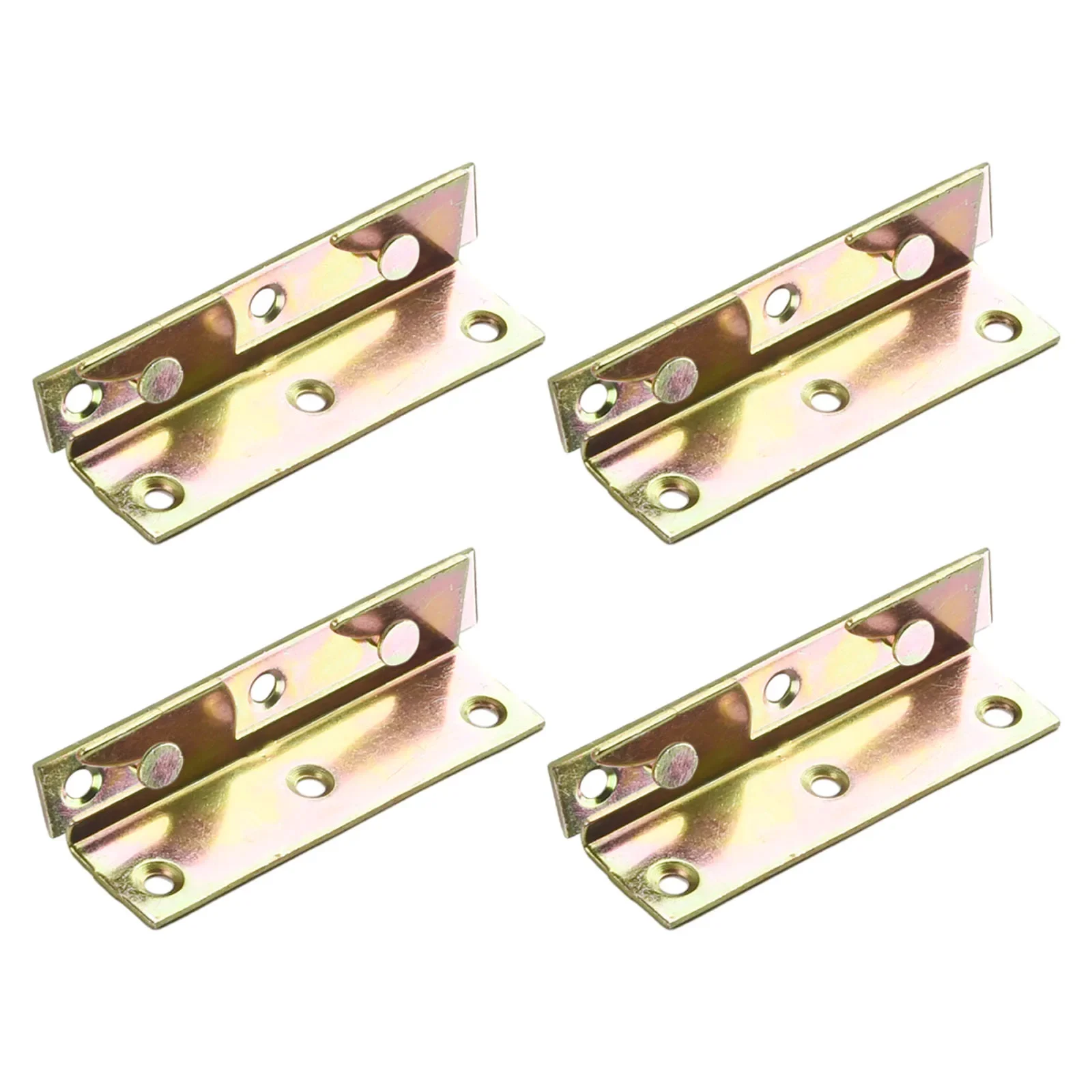 

Practical Bed Rail Bracket, NonMortise Hinge, Cold Rolled Steel Material, Brass Tone Color, Fine Design for Solid Bed