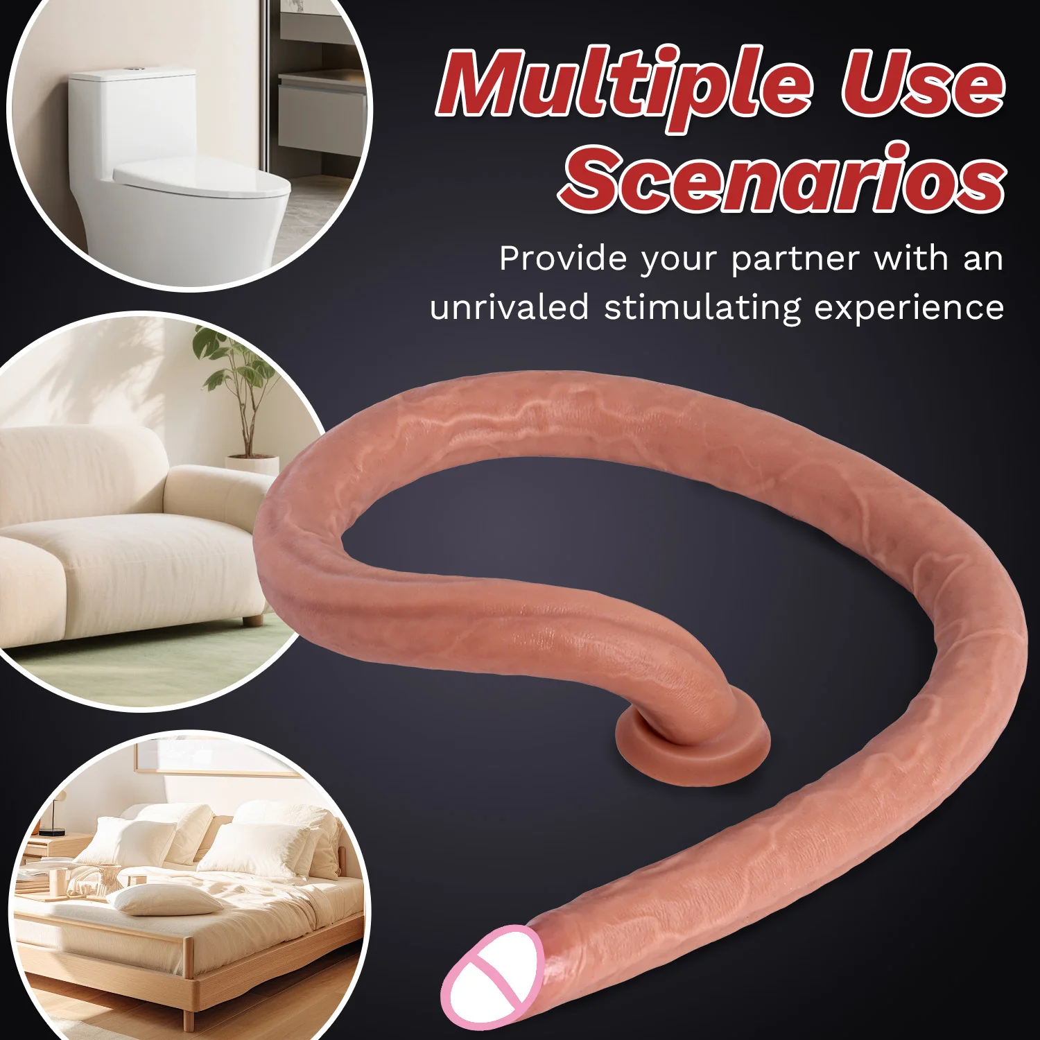 Dildo Sex Toys for Women Wearable Strapon Dildo Realistic Silicone Anal Plug Soft Penis with Suction Cup Adult Masturbator 18+ view 3