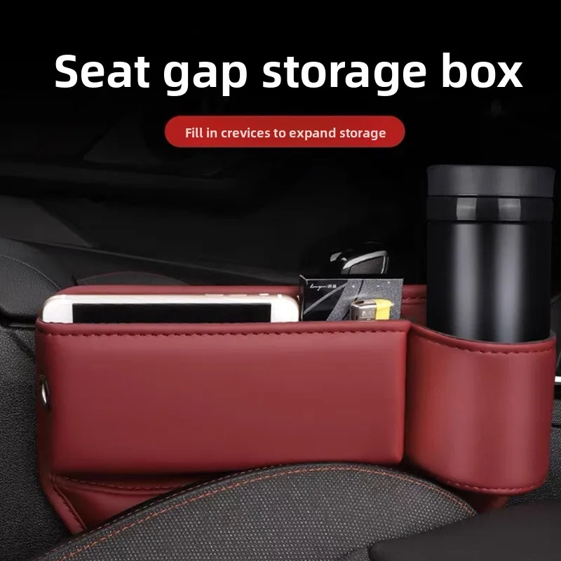 

For Proton X70 2018~2020 Car Seat Gap Filler Storage Box With Cup Holder Kit Portable Pocket Organizer Case Interior Accessories
