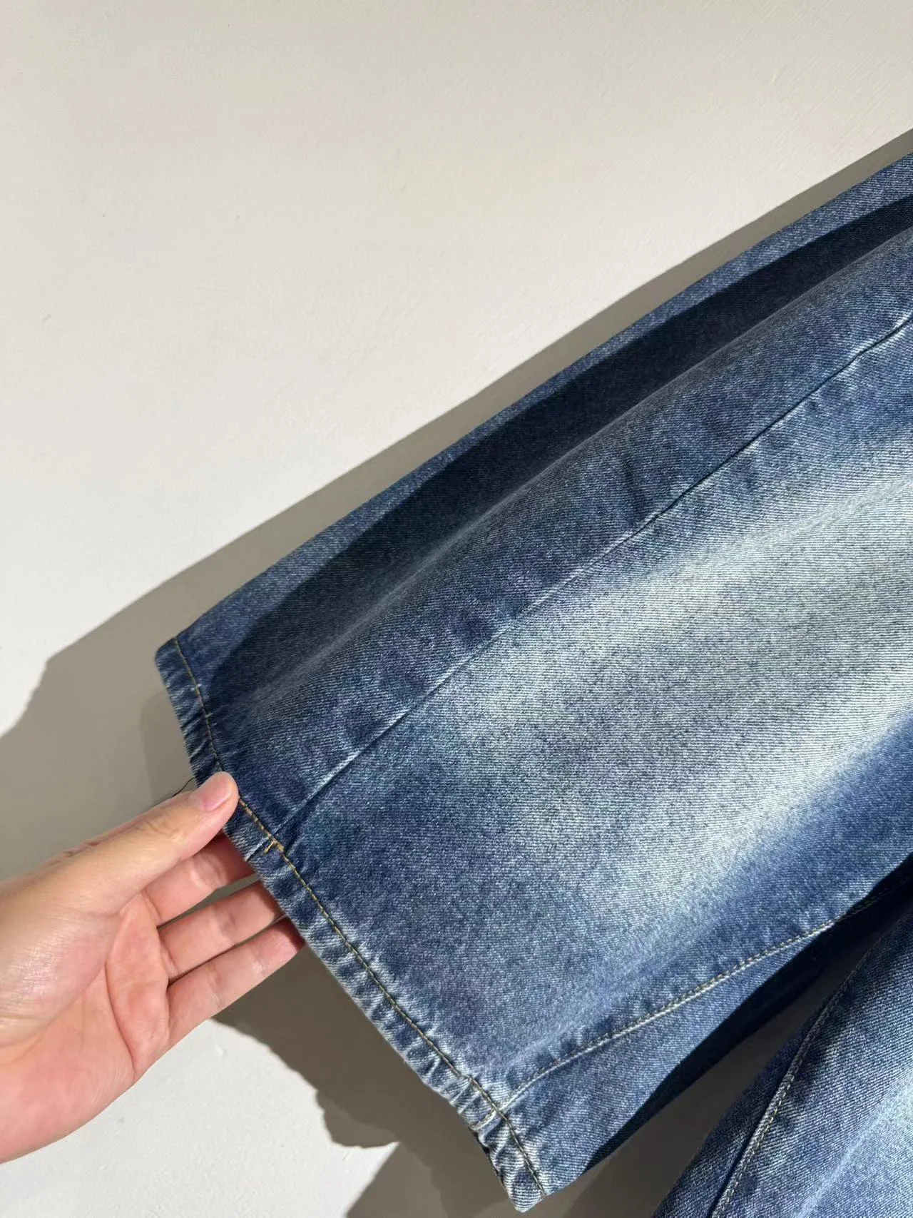 Celana Pendek Denim Longgar Y2K Retro 25ss, Jeans Kaki Lebar, Celana Pendek Denim Dapat Dicuci untuk Pria dan Wanita Hombre Rompa