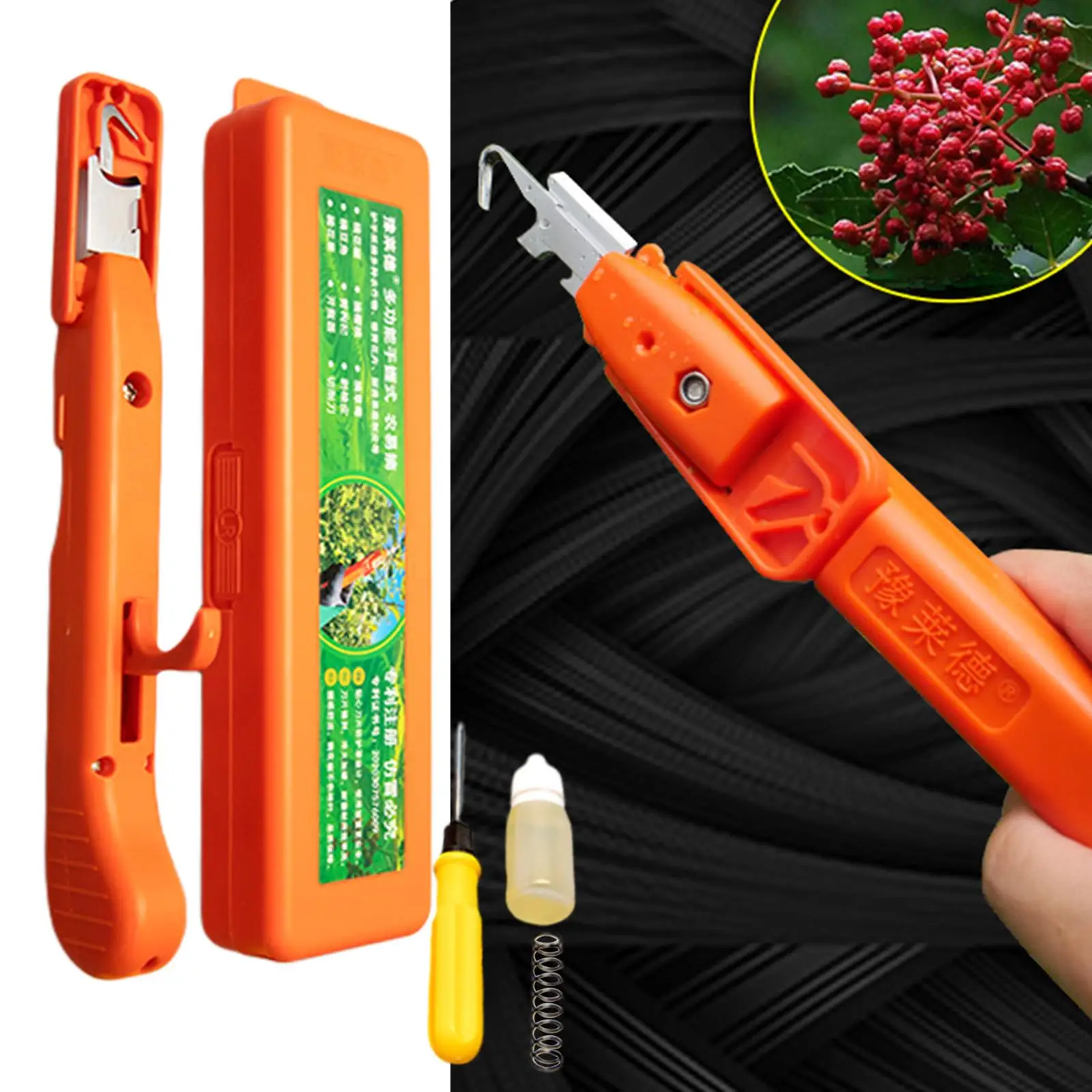 Handheld Fruit Picker Spring Picking Tool for Vegetable Twig Pruning Orange