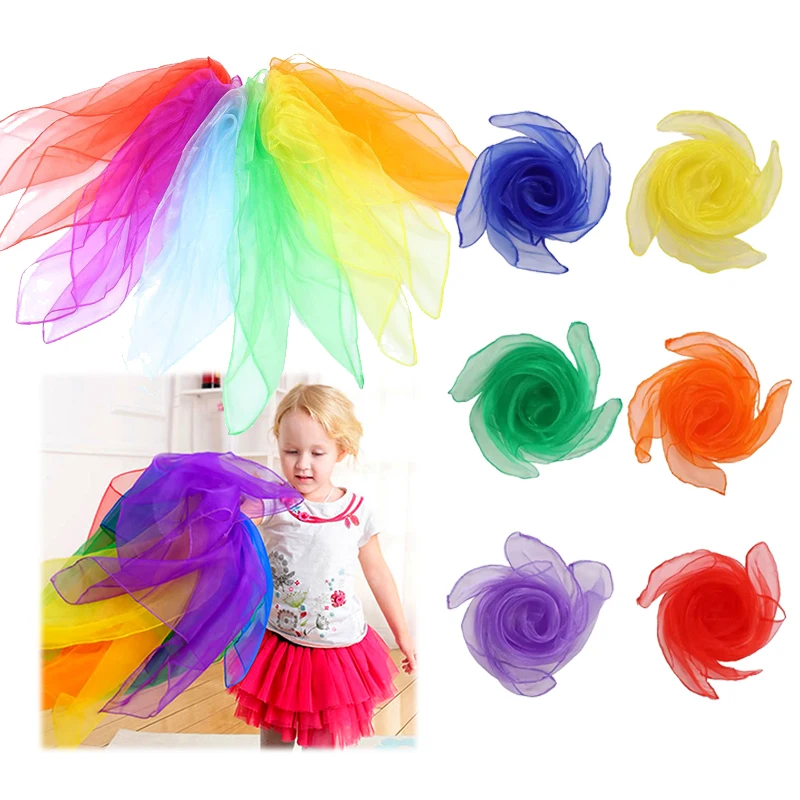 ผ้าพันคอสำหรับยิมนาสติกเด็ก ผ้าขนหนูสำหรับเล่นกีฬากลางแจ้ง ของเล่นสีพื้น ผ้าขนหนูสำหรับเต้นรำและการแสดงจัมเกิล ผ้าขนหนูยิมนาสติกสีลูกกวาด ผ้าพันคอเต้นรำ TMZ