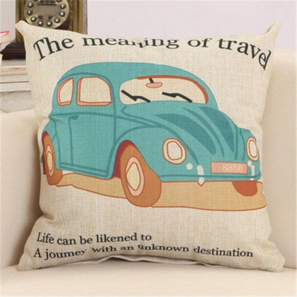 CIFbuy Luxury Car Pattern Lumbar Pillow Case Cushion Cover Home Textiles Decorative Throw Pillows Chair Seat Supplies