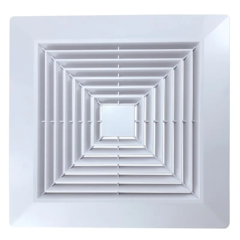 Bathroom toilet integrated ceiling ceiling exhaust fan cover louver diffuser square trend with spring card