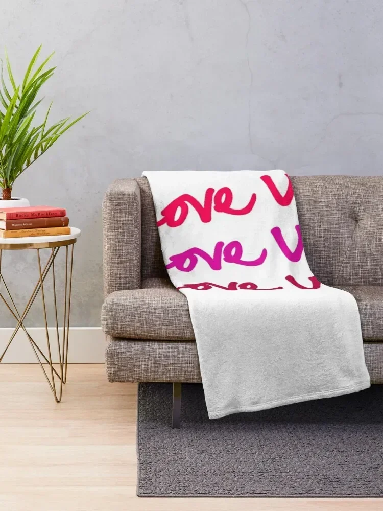 I love you more than one time Throw Blanket For Decorative Sofa Cute Plaid Blankets