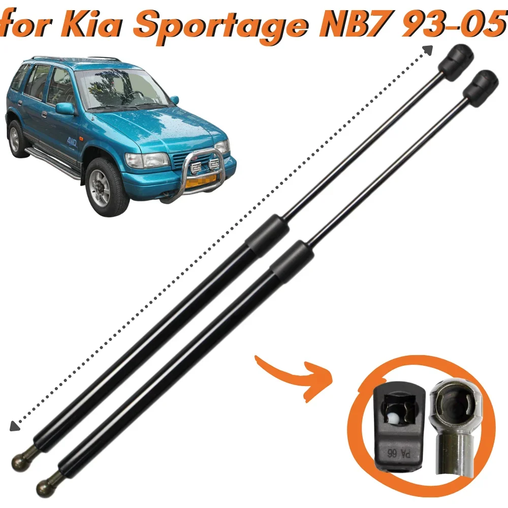 

Qty(2) Hood Struts for Kia Sportage 1st NB7 1993-2005 Front Bonnet Hood Gas Struts Springs Shock Absorber Prop Lift Supports