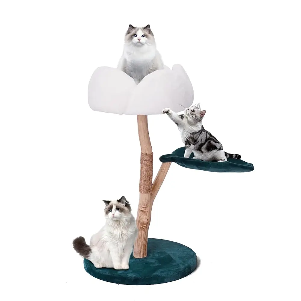 

Flower Cat Tree 36.6"" Tall,Modern Cat Trees For Indoor Cats With Scratching Post Best Cat Trees For Large Cats,Climbing,Luxury