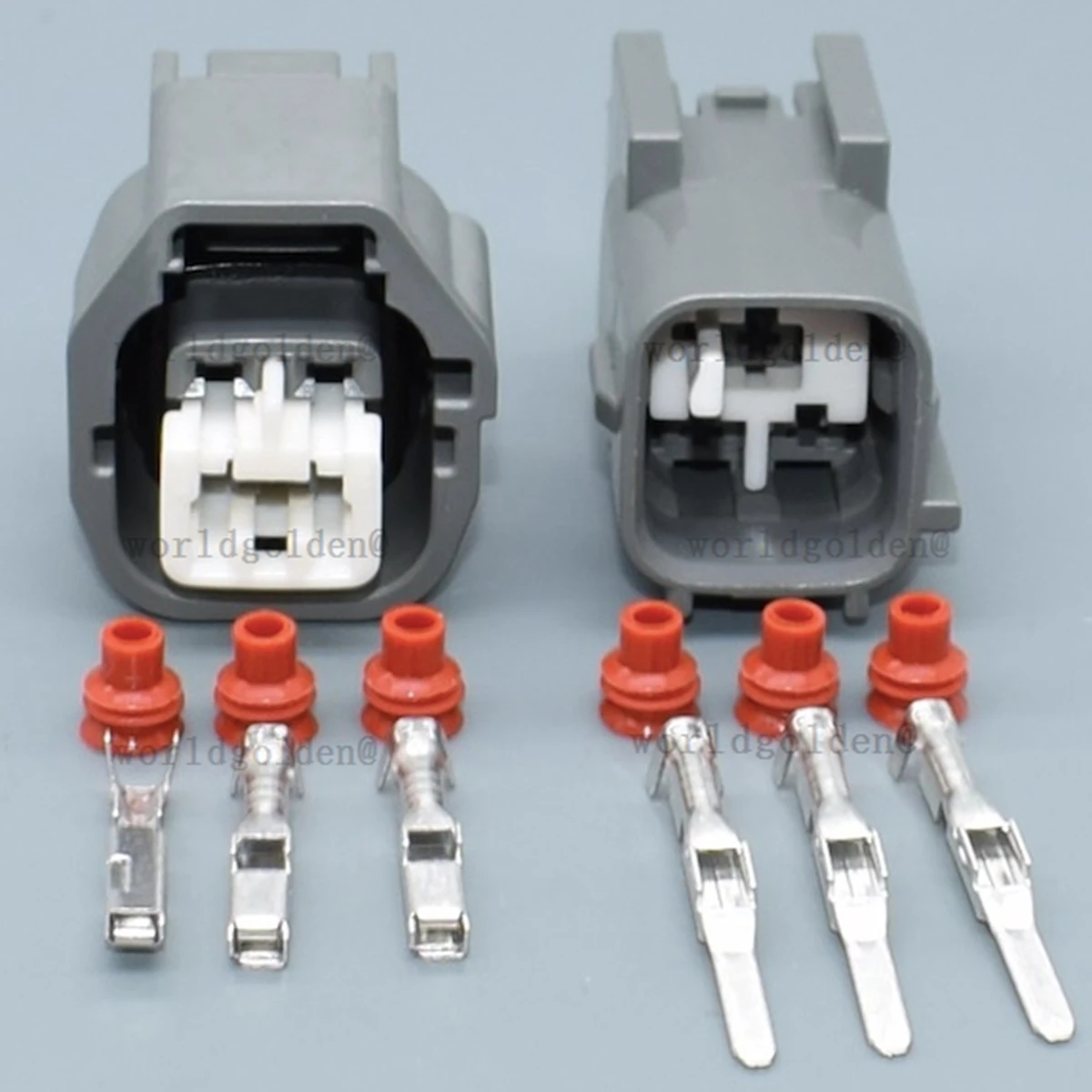 Kit de conectores de terminal con sello de goma de 3 pines MG651359 MG641362, piezas de repuesto para renovar las uniones de cableado de vehículos antiguos.