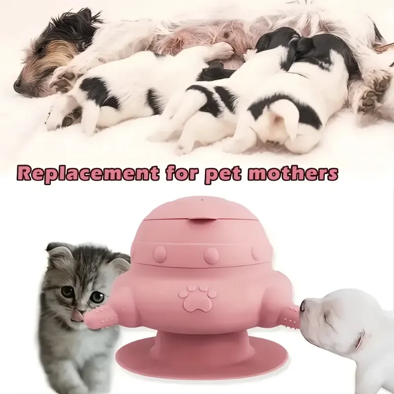 Silikon-Brustfütterer für Haustiere, Multifunktionaler Haustier-Schnuller-Fütterer, Welpen-Fütterungsflaschen, Futterbehälter für Kätzchen, Hunde und Katzen – Detail 10