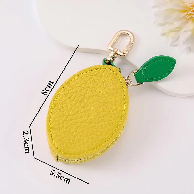 1 Stück Blaubeer-Design Frucht-Charm Münzbörse Niedlicher PU-Leder Anhänger Schlüsselanhänger Kopfhörer-Tasche Mini-Aufbewahrungstasche – Detail 11