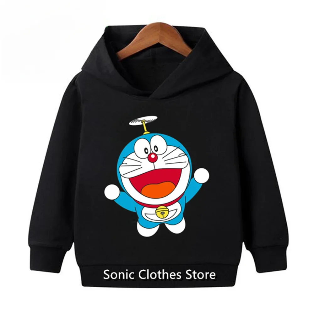 Fashion Doraemon Clothes Kids Sonic Hoodie for Boys and Girls Cartoon Printing Sweatshirt Long Sleeve Spring Children's Gifts