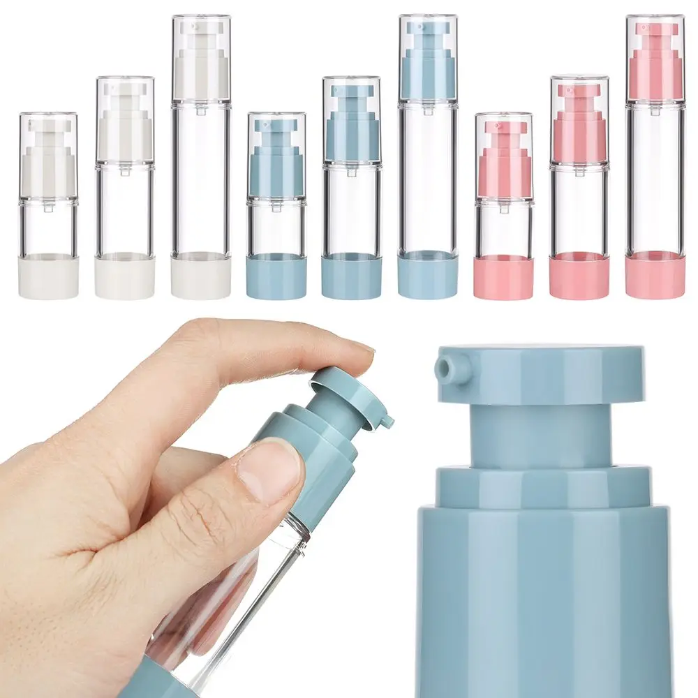 New 15/30/50ml Vacuum Refillable Plastic Bottle Spray Lotion Bottle Travel Portable Empty Container Beauty Skin Care Makeup Tool