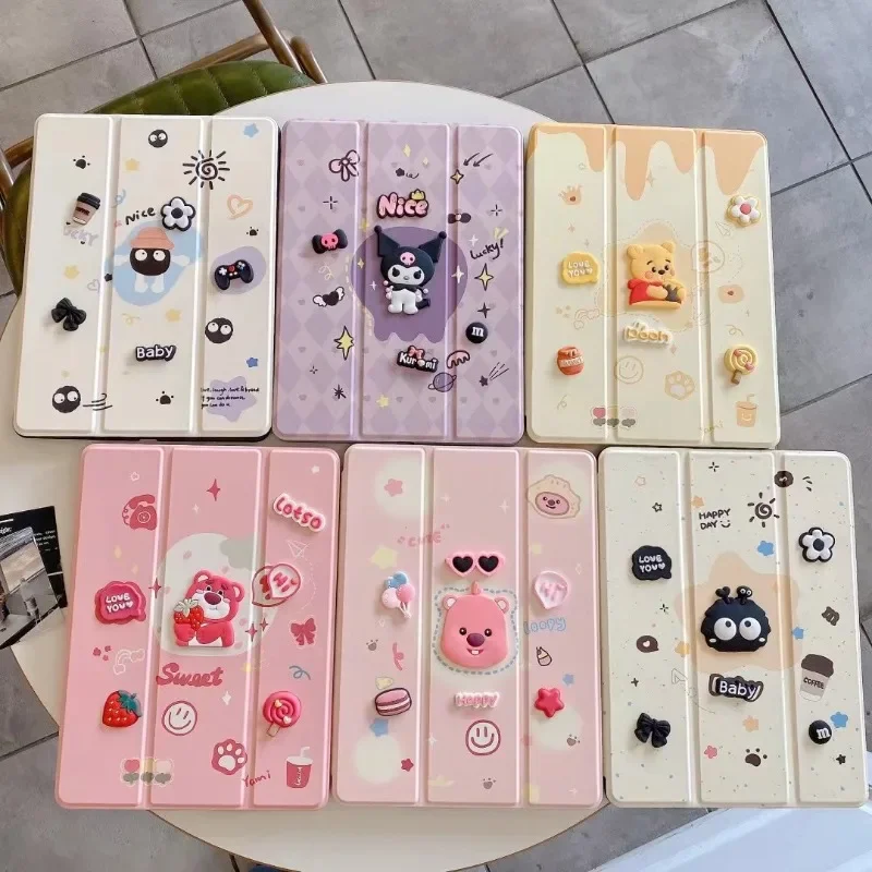 

Чехол Sanrio для Ipad для A16 11-го поколения, 2024 Air6 Pro 21 11 дюймов, чехол для планшета Air4 5, 10,9 дюйма, противоударный защитный чехол