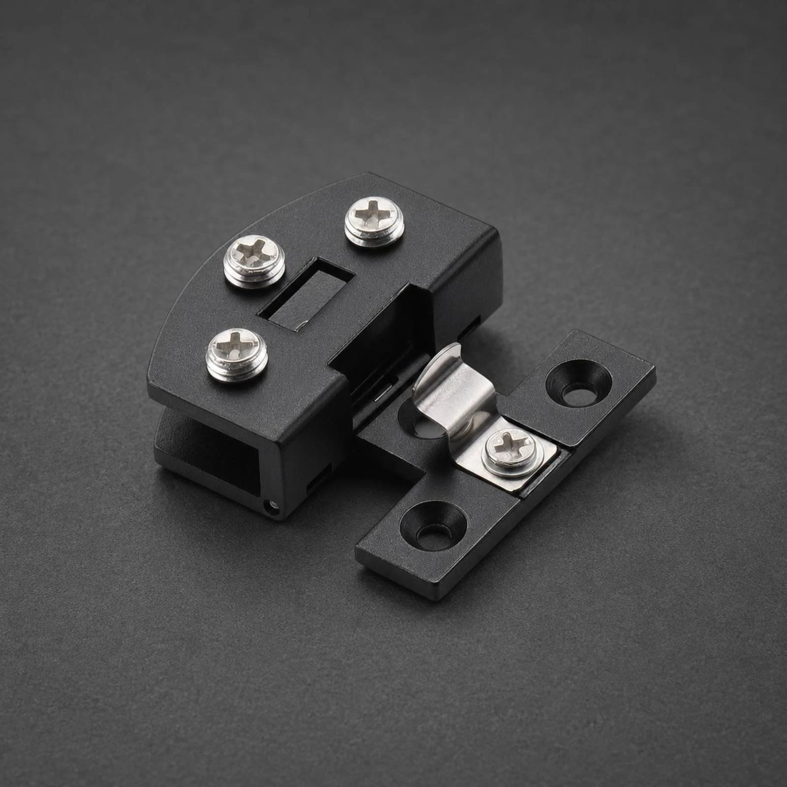 

2 Pieces Frameless Glass Door Hinge Three-Screw Cover Clamp Glass Hinge