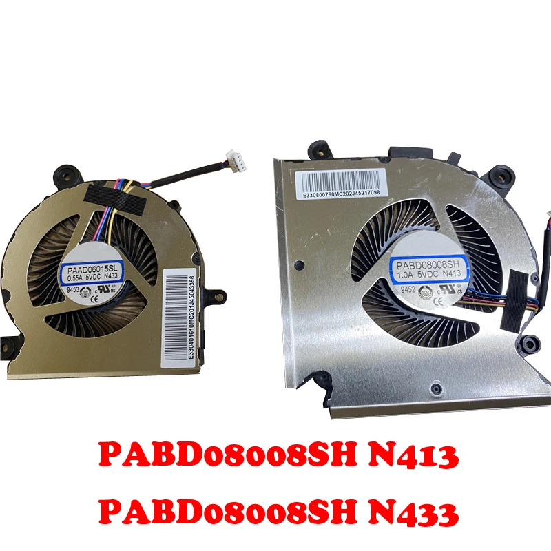 GF63 GF65 CPU GPU FAN For MSI GF63 MS-16R1 MS-16R2 GF65 MS-16W1 PABD08008SH N413 E330800760MC20 PAAD06015SL N433 E330401610MC20