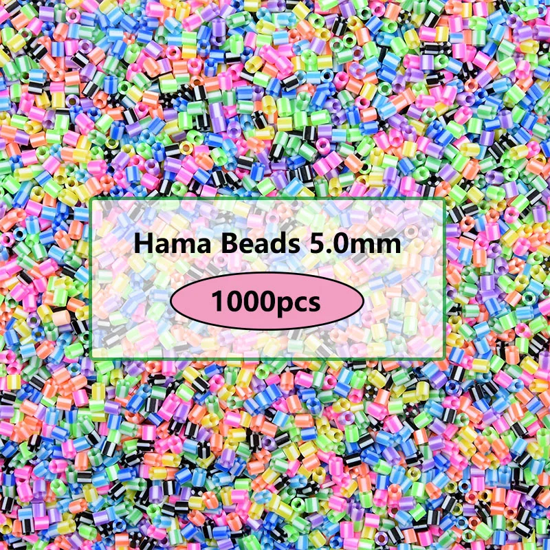 NEW Colours 5mm 1000pcs Iron Beads for Kids Hama Beads Fuse Beads Diy Puzzles  Midi Perler Beads Quality Gift