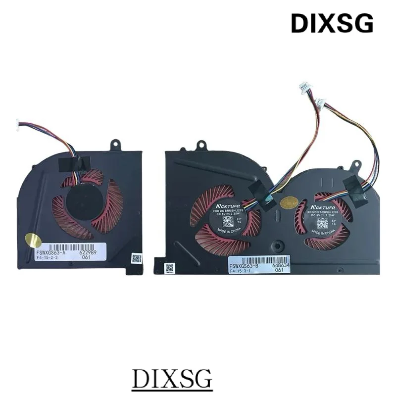 Replacement Laptop CPU GPU Cooling Fan for MSI GS63 GS63VR GS73 GS73VR GS62 GS72 MS-17B1 MS-17B2 Series BS5005HS-U2F1