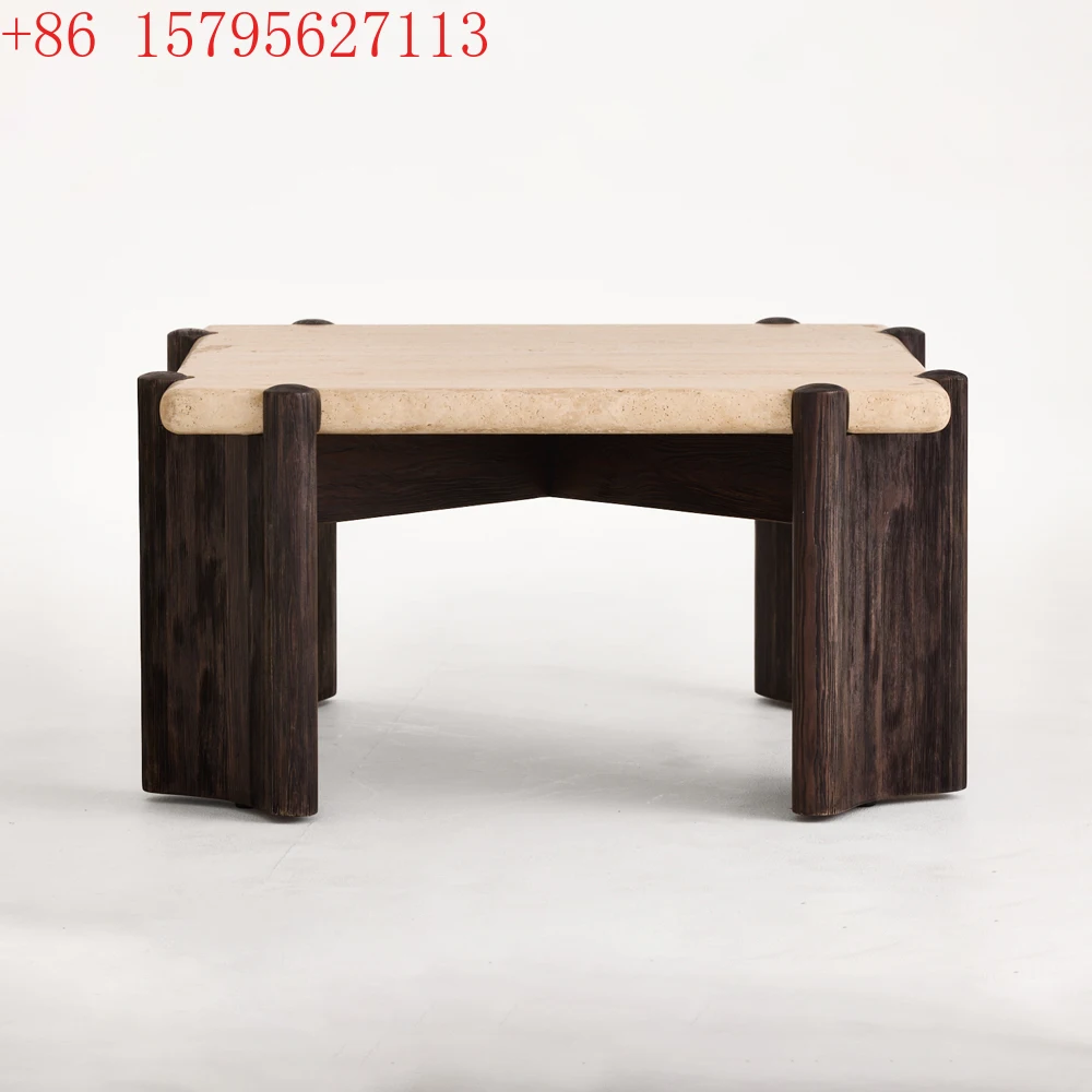 Elegant Cave Limestone Modern Nordic Luxury Living Room Coffee Table
