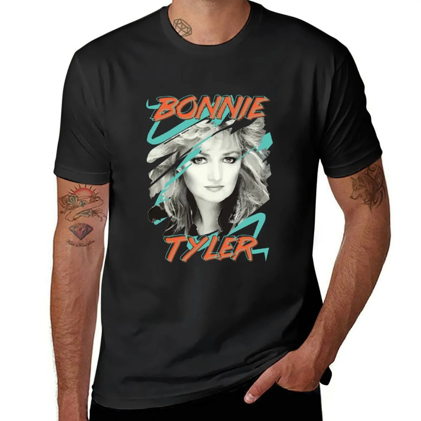 

Bonnie Tyler 80s 1980s Pop Music Total Eclipse of The H_e_a_r_t T-Shirt oversizeds funnys summer top t shirts for men