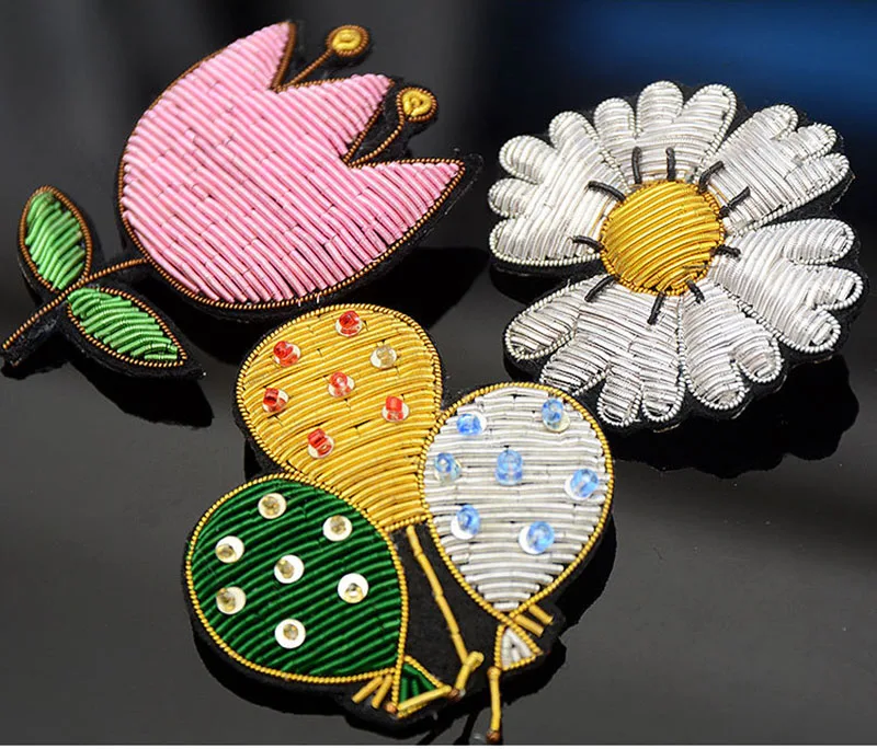 AHYONNIEX Indien Seide Badage Kaktus Patches DIY applique Pin Auf geistige Brosche Kleidung Schuhe Taschen Dekoration Kreative Abzeichen – Detail 1