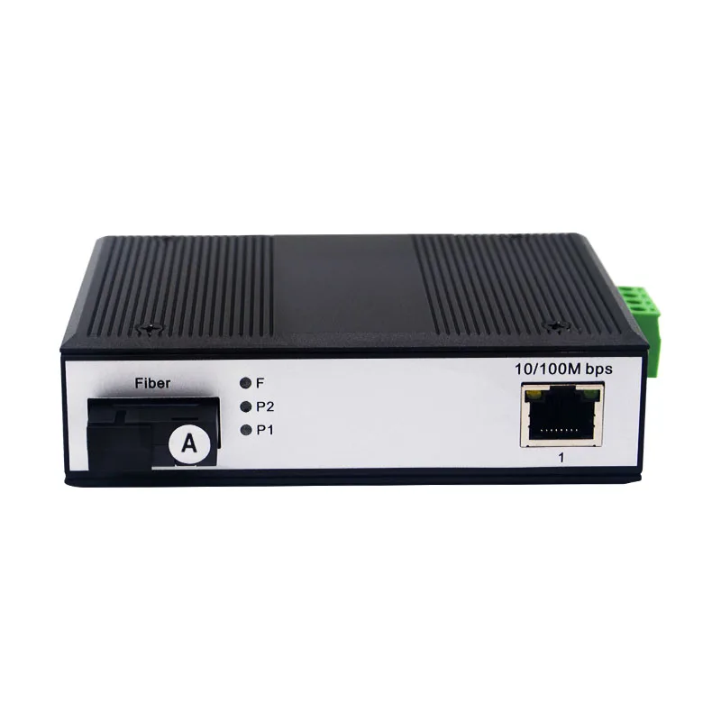 Industrial Single-Fiber Media Converter 1x100Base-FX SC + 1x100Base-TX 20KM SMF DIN Rail 10/100Mbps Media Converter