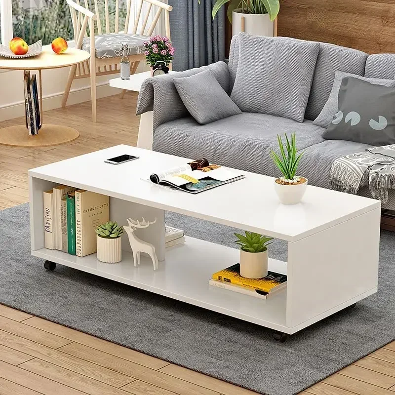 New 100*40cm Special Offer Coffee Table Side Table Portable Simple Small Coffee  White Mode