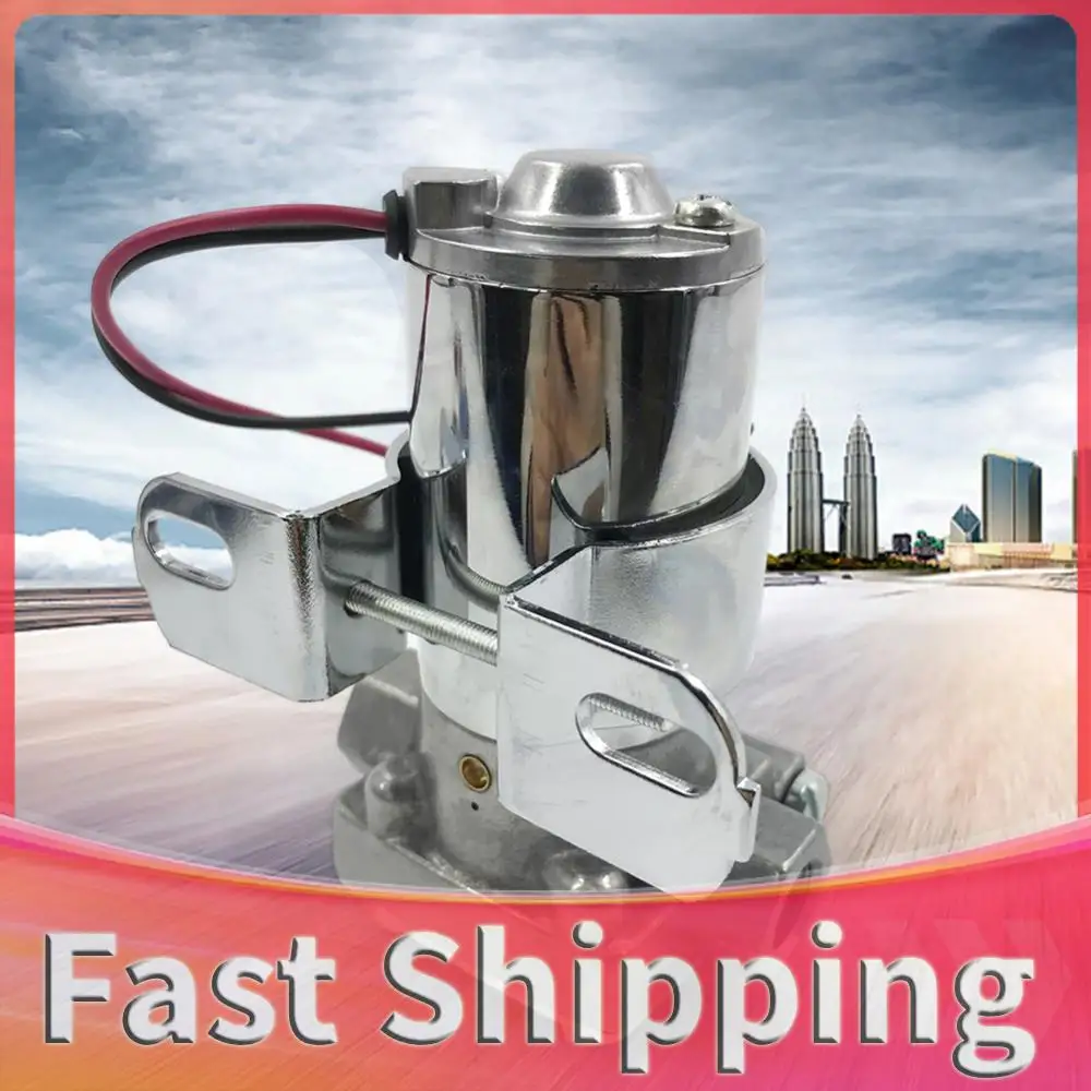 

110 GPH Electric Fuel Pump 3/8Inch NPT Inlet/Outlet Universal Electric Fuel Pump Electronic Fuel Pump Chrome Finish