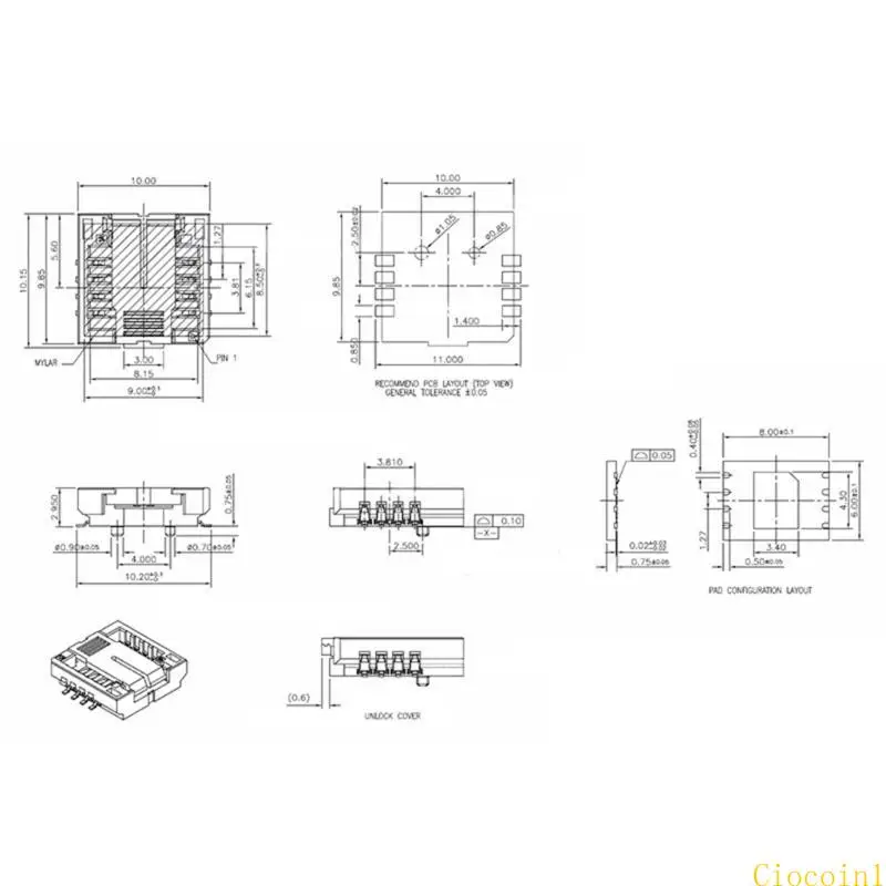 Adattatore QFN8/WSON8/MLF8/MLP8/DFN8 a DIP8 Chip facili per la movimentazione e la programmazione Adattatore convertitore presa flash Bios