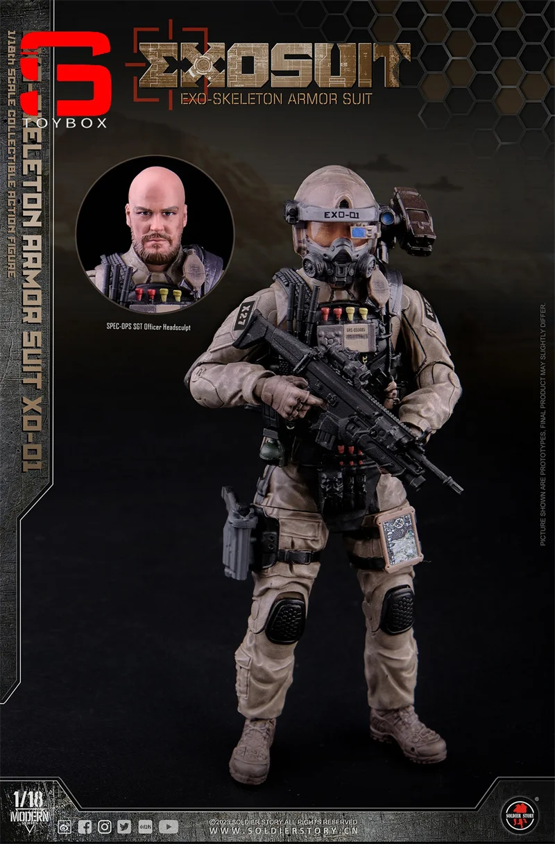 SoldierStory SSE001 1/18 EXO-Skeleton Armor Suit XO-01 Action Figure Model 3,75-inch Collectible Soldier Action Figure