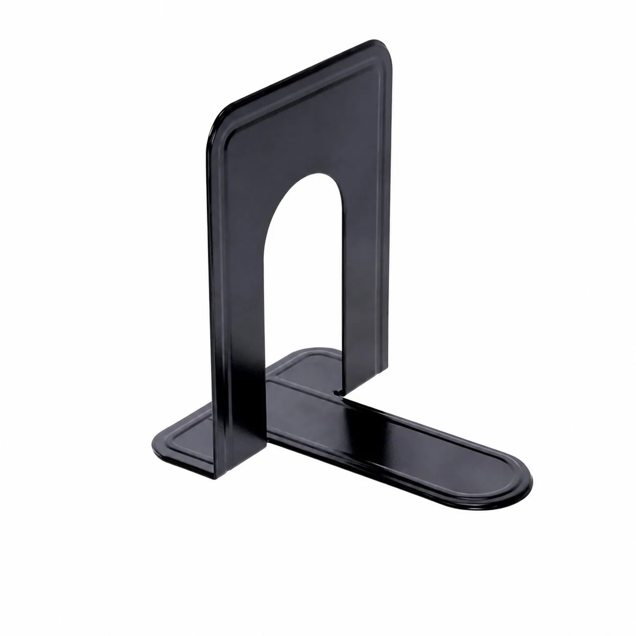 Serre-livres en fer noir avec base antidérapante, organisateur de bureau en métal en forme de T pour livres et dossiers lourds, support robuste de 17 cm pour le bureau et la maison
