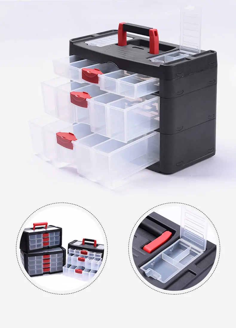 Drawer Plastic Parts Box Screw Classification Component Box Hardware and Craft Cabinet Electronic components Storage ToolBox